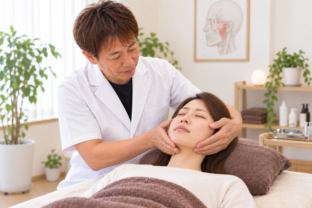 美容はり後に行うフェイスライン調整